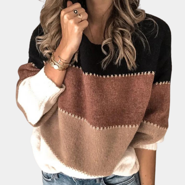 Claire | Pull Douillet Rayé pour Femme
