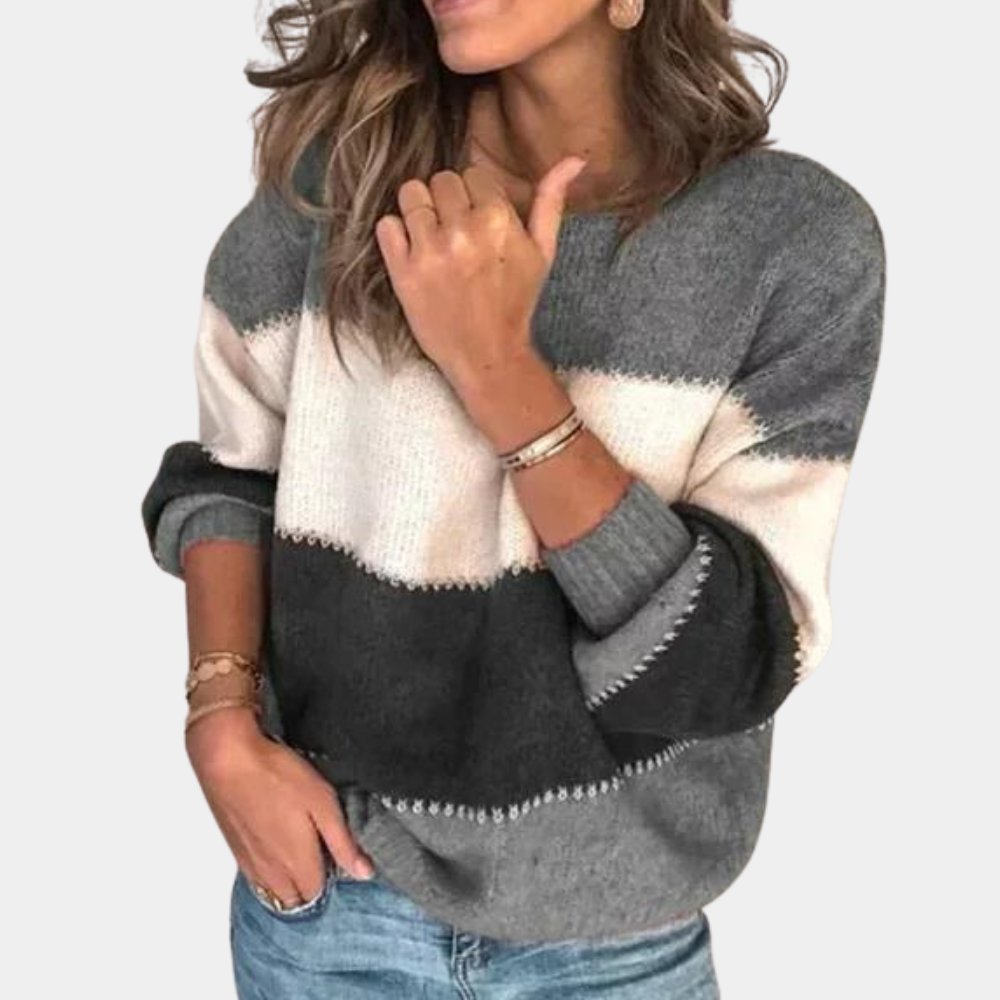 Claire | Pull Douillet Rayé pour Femme