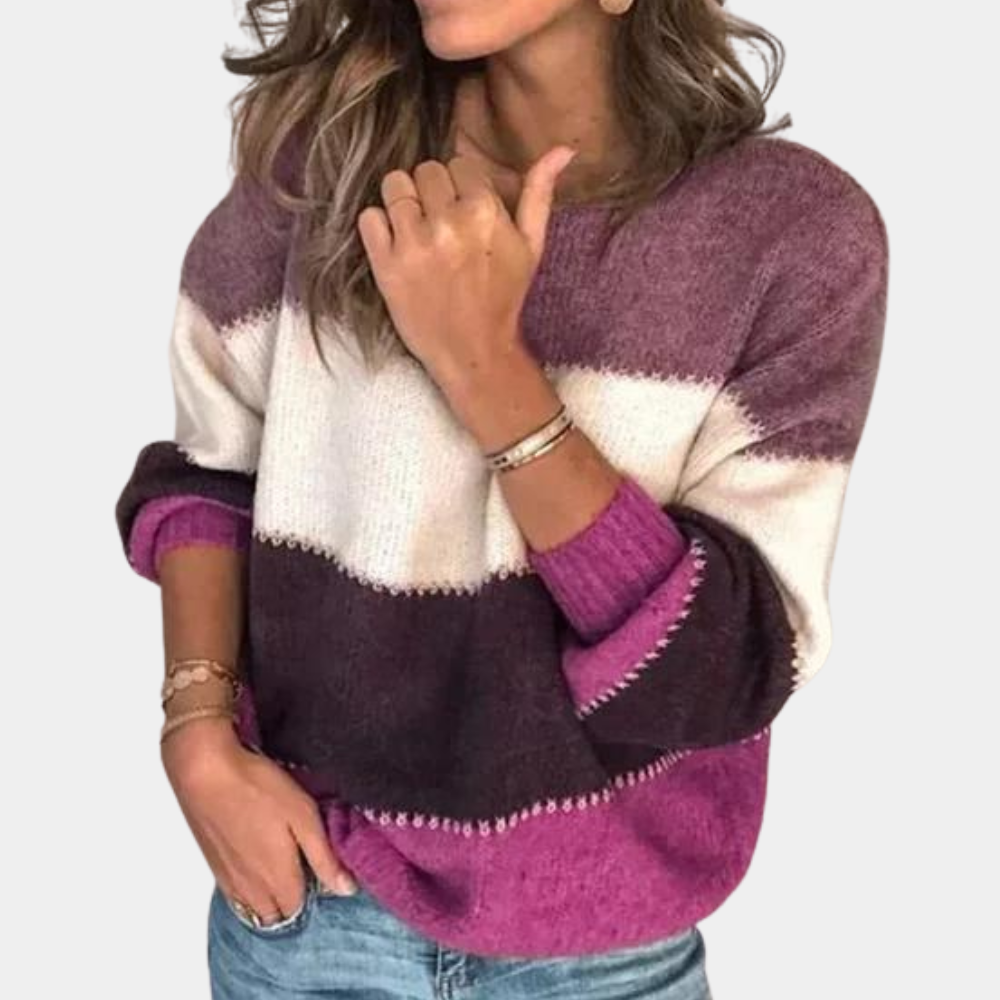 Claire | Pull Douillet Rayé pour Femme