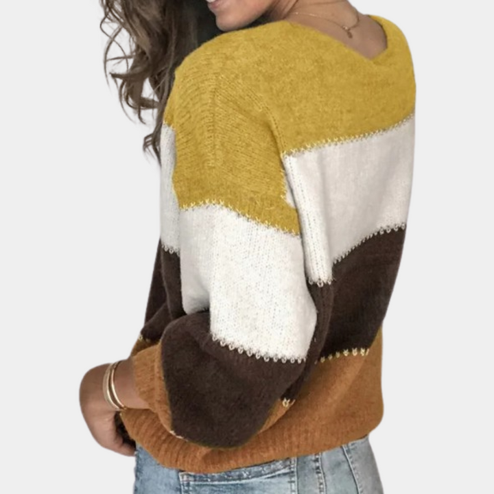 Claire | Pull Douillet Rayé pour Femme