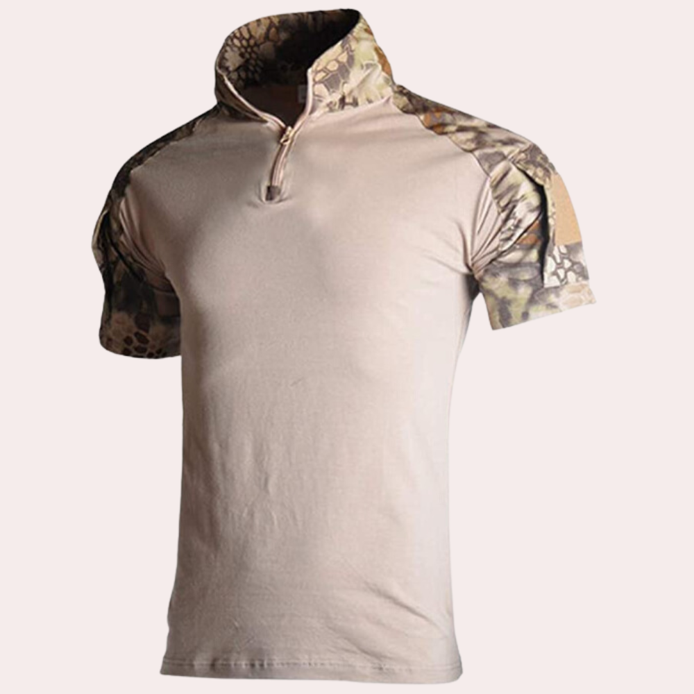 David | Armée Hommes Chemise Avec Fermeture Éclair Détai