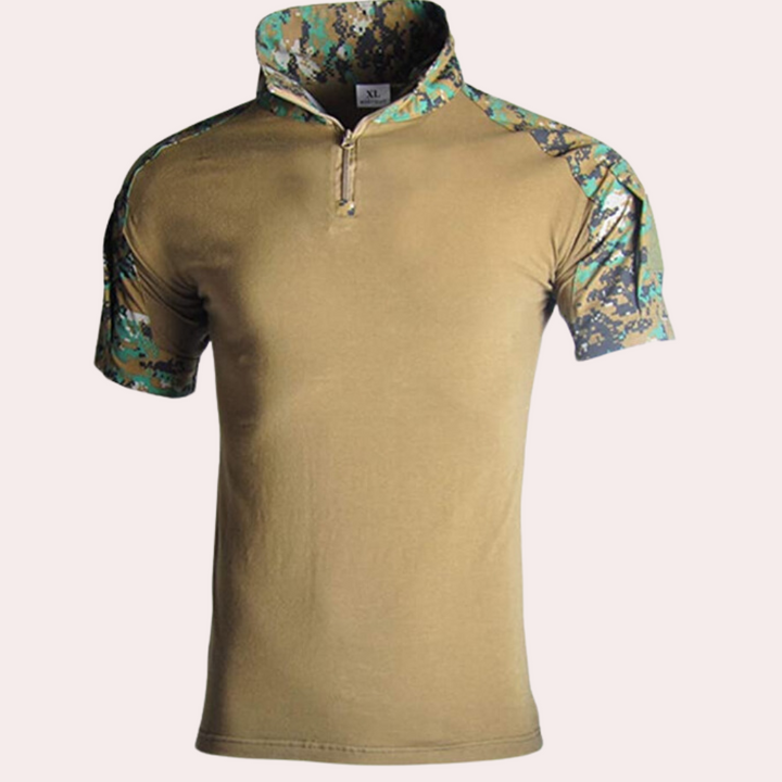 David | Armée Hommes Chemise Avec Fermeture Éclair Détai
