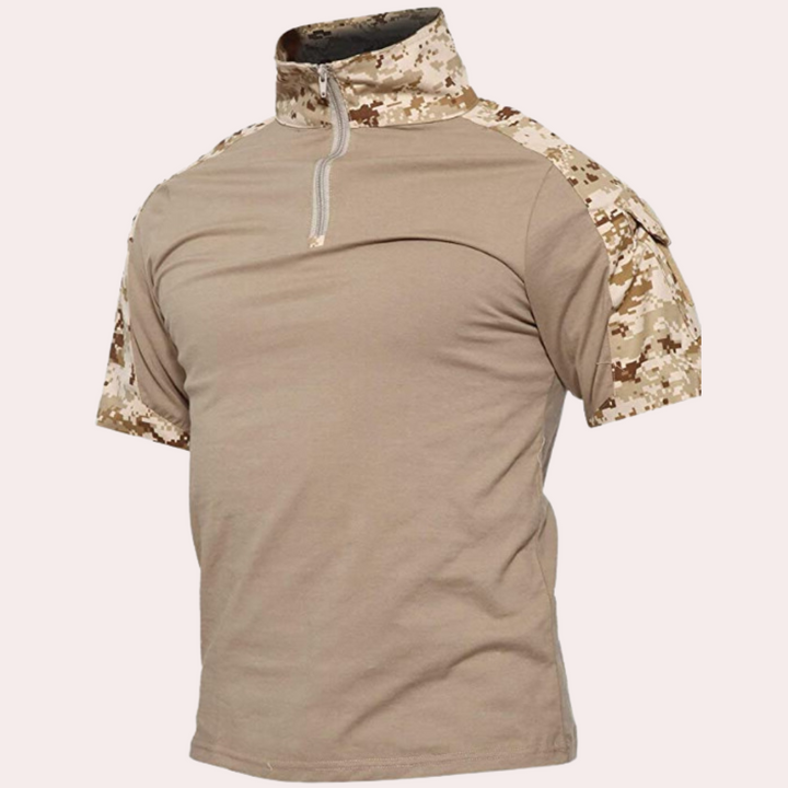 David | Armée Hommes Chemise Avec Fermeture Éclair Détai