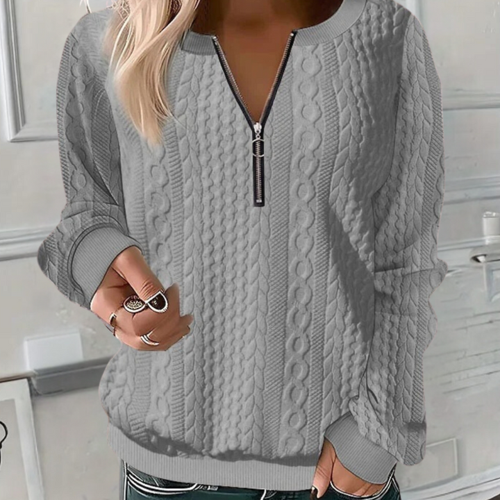 Fenja | Pull pour Femme avec Col Zippé