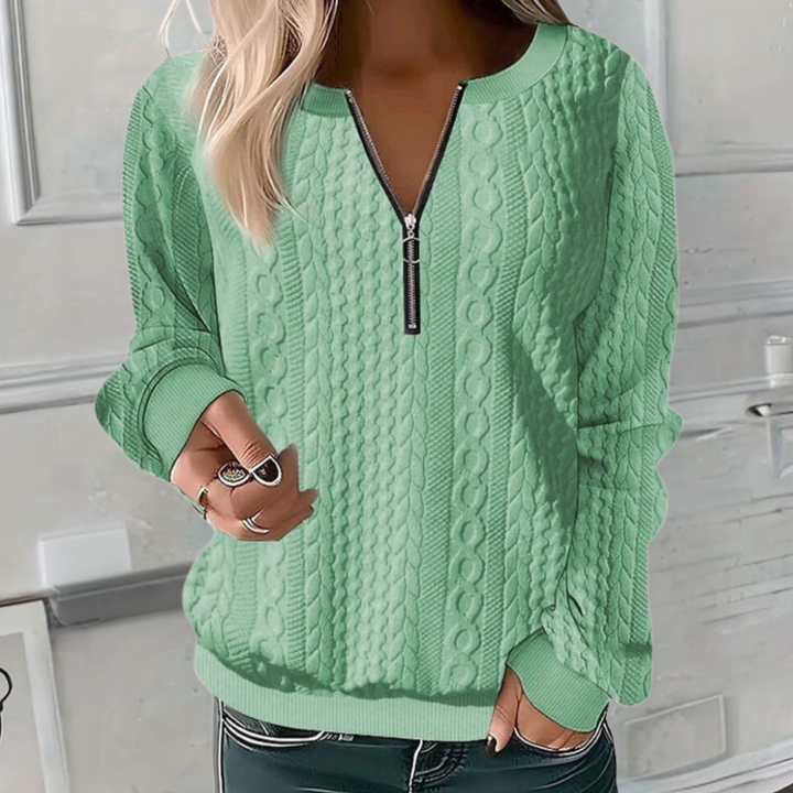Fenja | Pull pour Femme avec Col Zippé