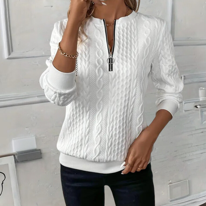 Fenja | Pull pour Femme avec Col Zippé
