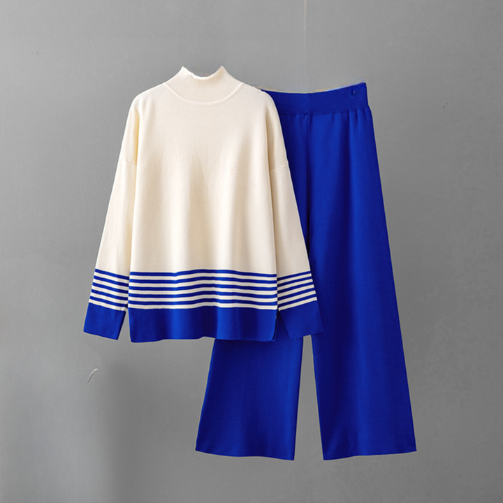 Penelope | Élégant Ensemble Deux Pièces en Tricoter Pour Femmes