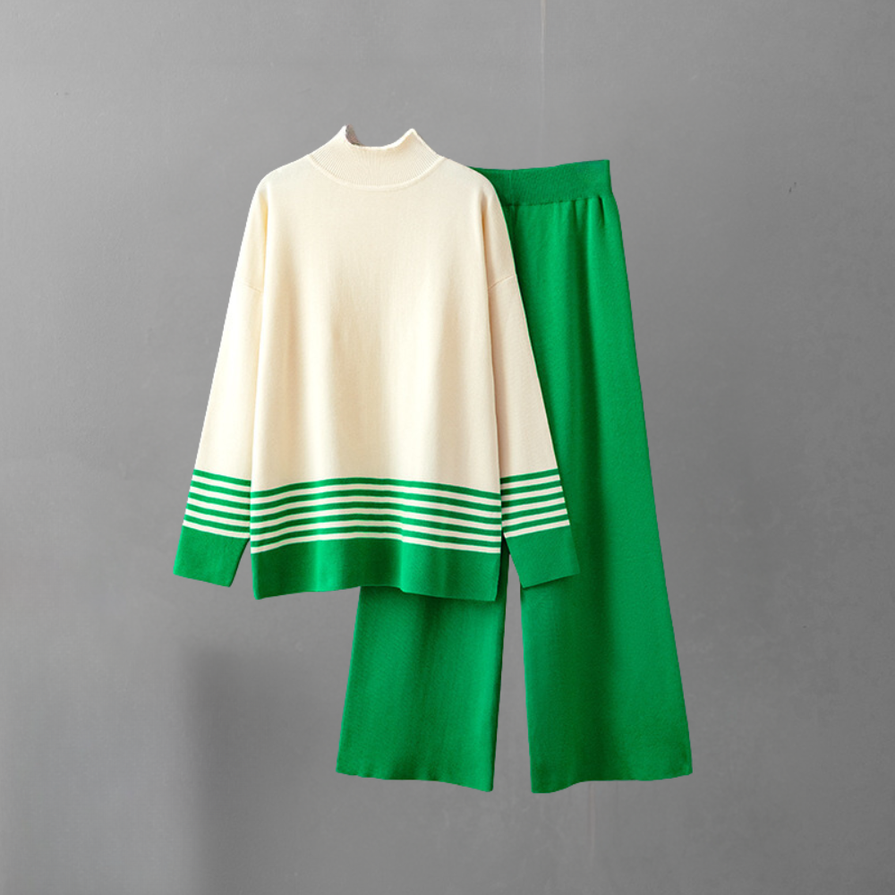 Penelope | Élégant Ensemble Deux Pièces en Tricoter Pour Femmes