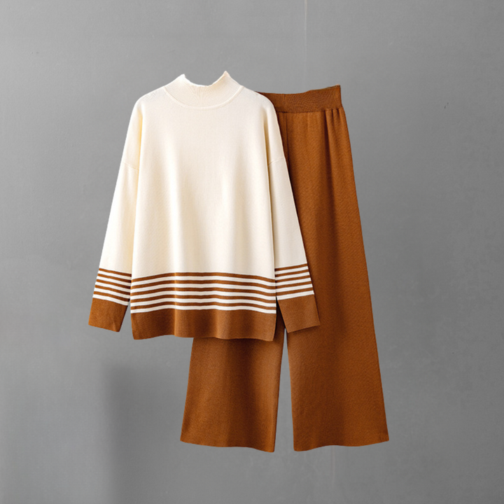 Penelope | Élégant Ensemble Deux Pièces en Tricoter Pour Femmes