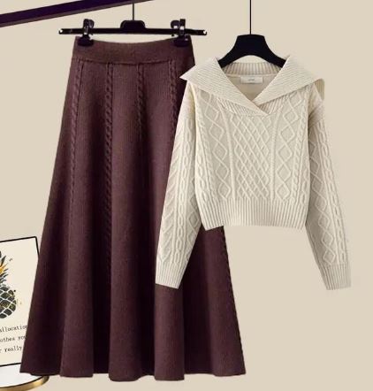 Adell | Ensemble Pull et Jupe en Tricot pour Femmes