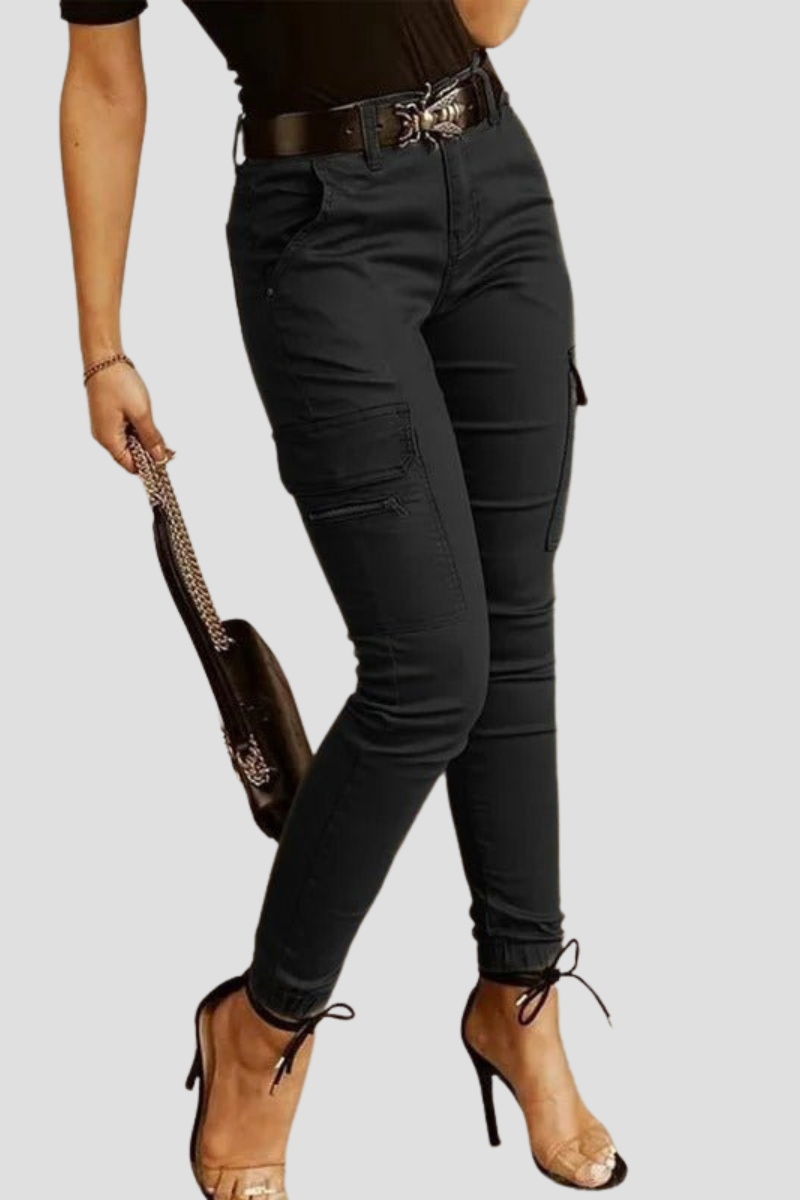 Svana | Jeans Cargo élégants à Taille Haute Pour Femmes