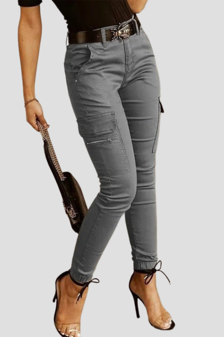Svana | Jeans Cargo élégants à Taille Haute Pour Femmes