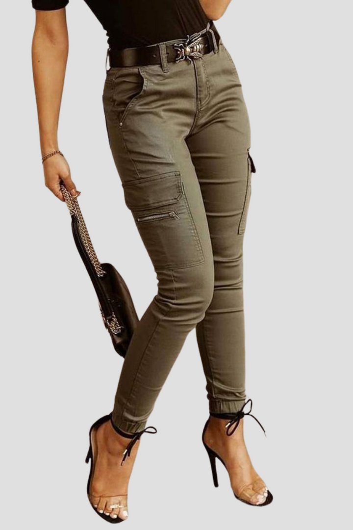 Svana | Jeans Cargo élégants à Taille Haute Pour Femmes
