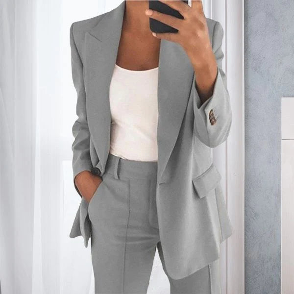 Maia | Blazer Stylée avec Pantalon pour le Bureau et Les Porter Décontractées