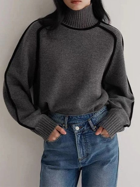 Lara | Pull à Col Roulé Surdimensionné Chic