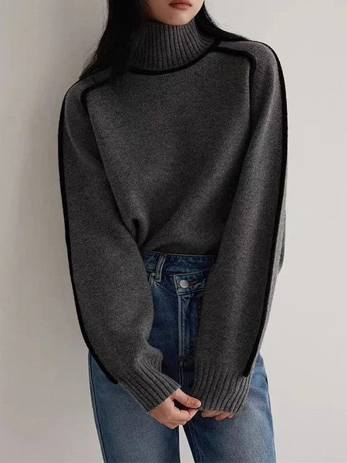 Lara | Pull à Col Roulé Surdimensionné Chic