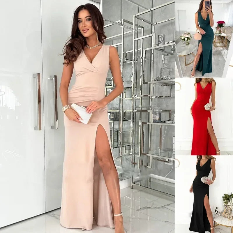 Lysira | Robe Midi Élégante Sans Manches