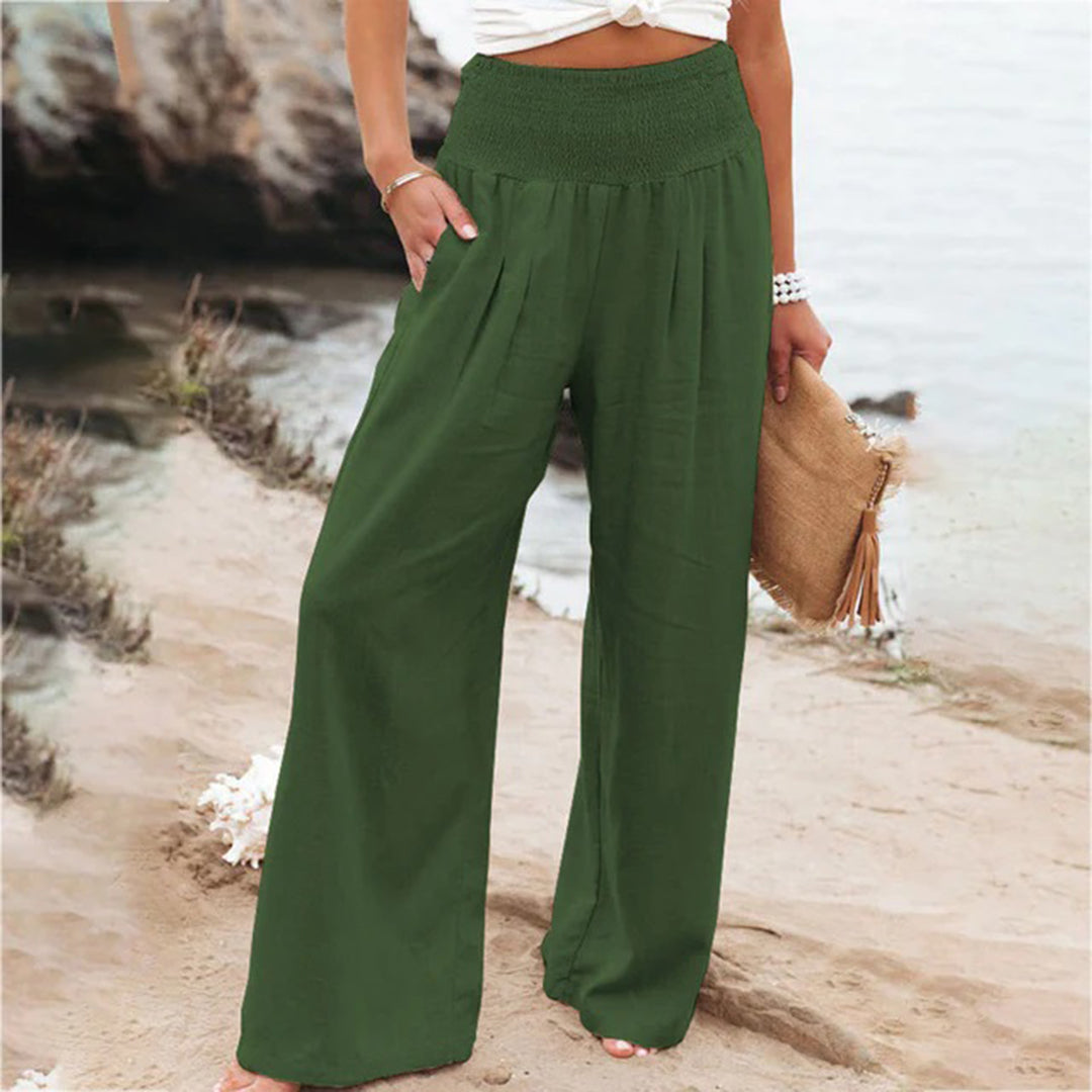 Grazia | Pantalon D'été à Taille Haute et à Jambe Large pour Femmes