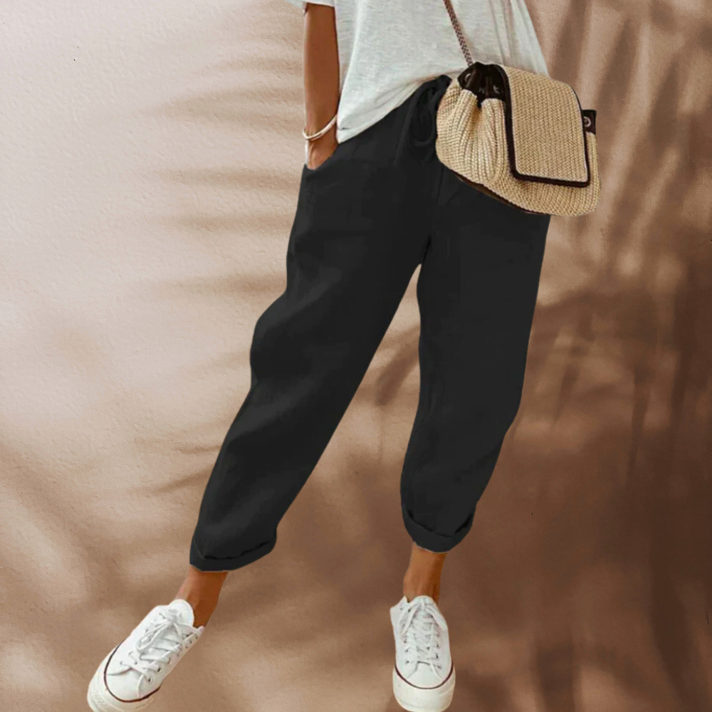Esti | Pantalon en Lin Décontracté et Stylée