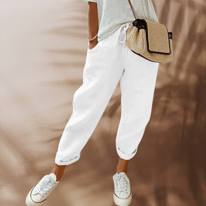 Esti | Pantalon en Lin Décontracté et Stylée