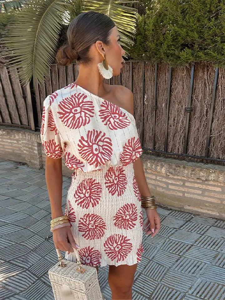 Léontine | Femmes Un-Epaule Mini Robe
