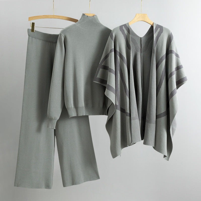 Alea | Elégant Et Chaud L'hiver Maille Pour femmes Dans un 3-Pièce Ensemble