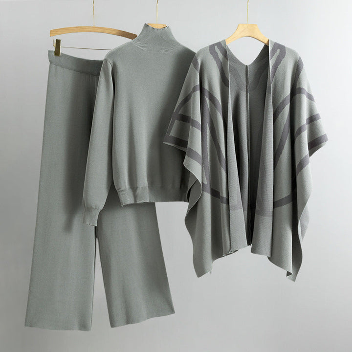 Alea | Elégant Et Chaud L'hiver Maille Pour femmes Dans un 3-Pièce Ensemble