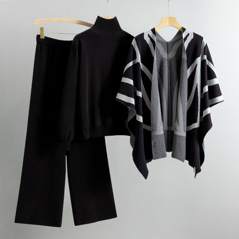 Alea | Elégant Et Chaud L'hiver Maille Pour femmes Dans un 3-Pièce Ensemble