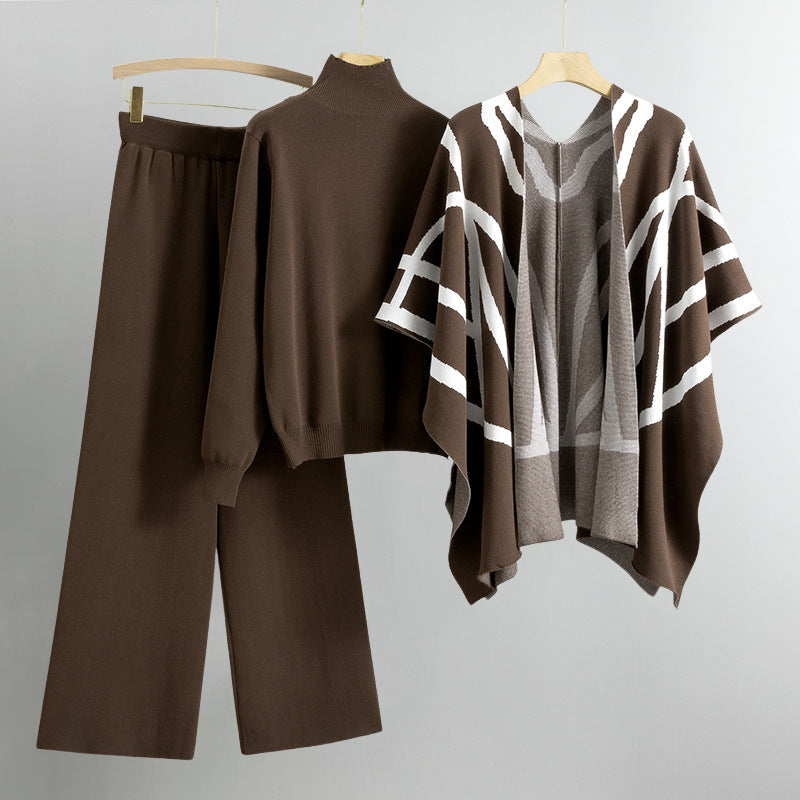 Alea | Elégant Et Chaud L'hiver Maille Pour femmes Dans un 3-Pièce Ensemble
