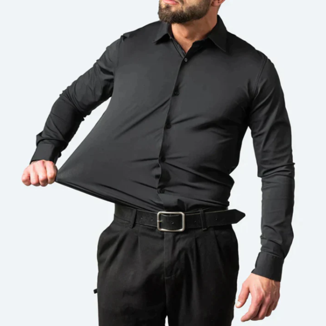 Hugo Chemise Extensible | Confortable Hommes Chemise avec Tissu Super Extensible