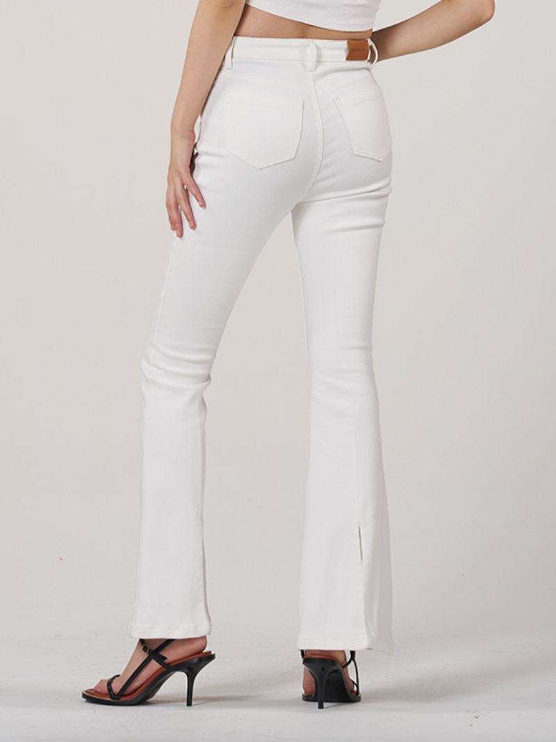 Desta | Jean Large Blanc élégant Coupe Ample Pour Femmes
