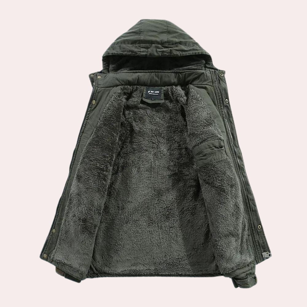 Aaron | Douillet Encapuchonné Veste d'hiver Pour Hommes