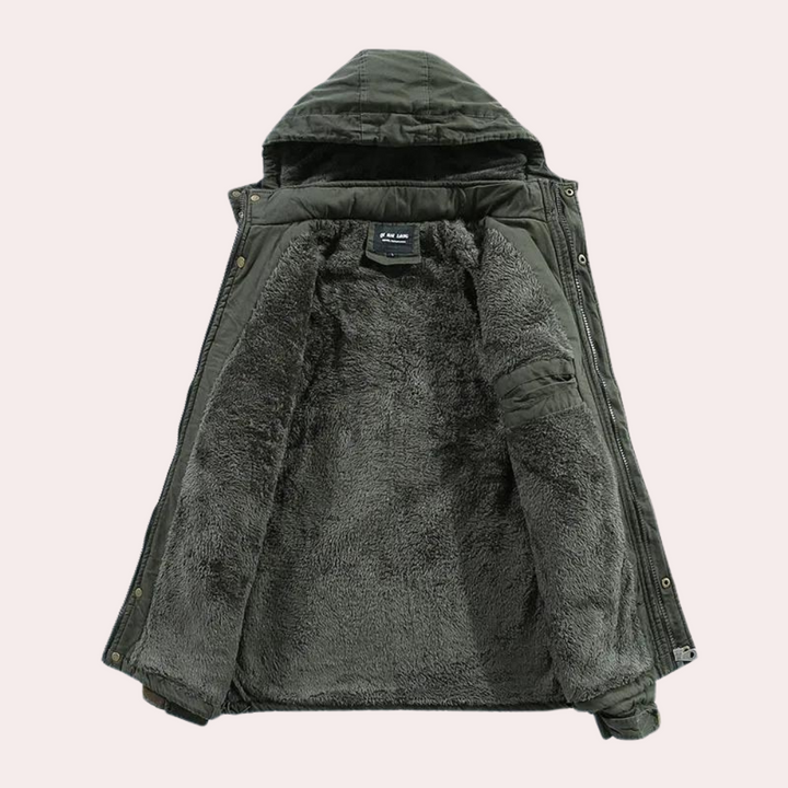 Aaron | Douillet Encapuchonné Veste d'hiver Pour Hommes