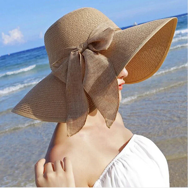 Malira | Chapeau Panama en Paille à Large Bord Pour Femme avec Nœud Papillon élégant