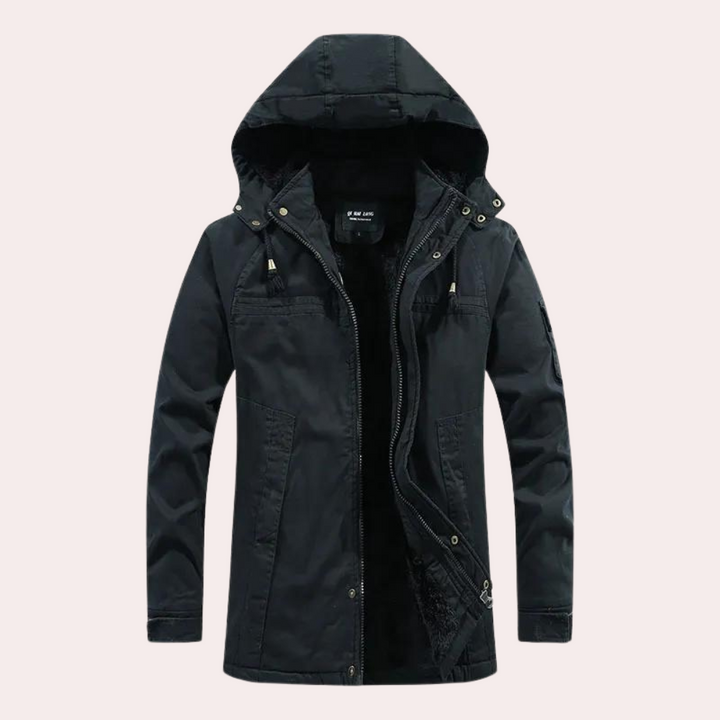 Aaron | Douillet Encapuchonné Veste d'hiver Pour Hommes