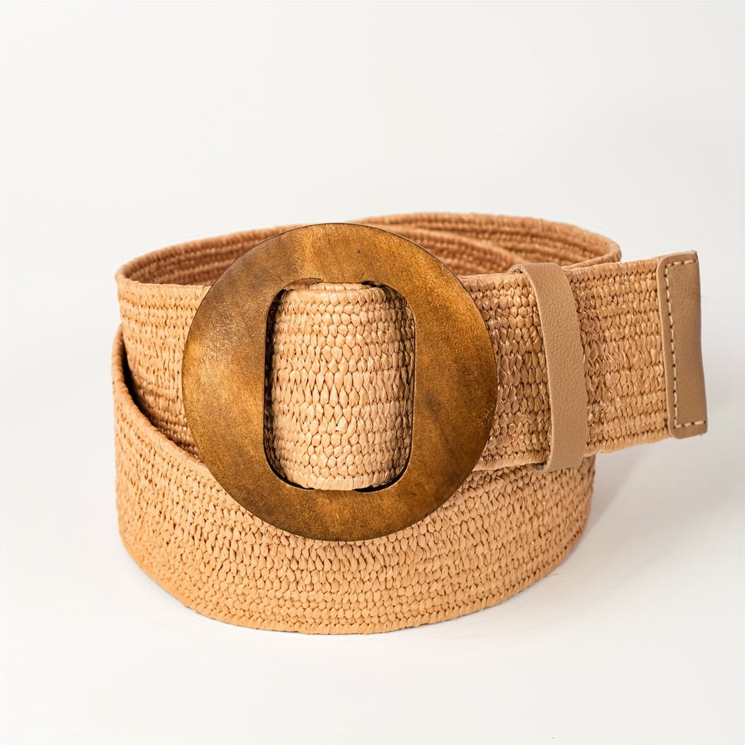 Virelle | Ceinture Boho tressée avec Boucle en Bois