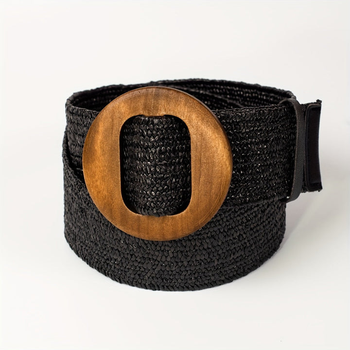 Virelle | Ceinture Boho tressée avec Boucle en Bois