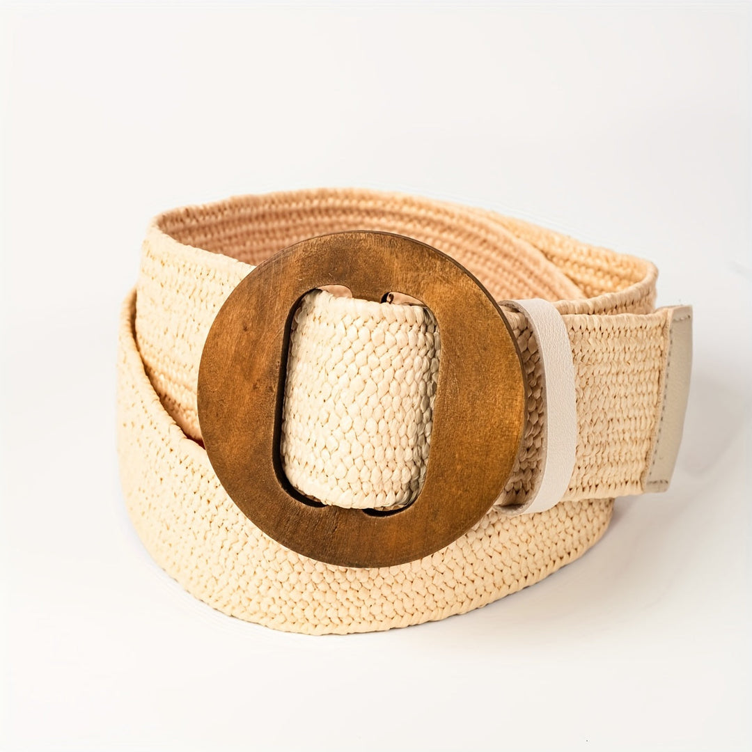 Virelle | Ceinture Boho tressée avec Boucle en Bois