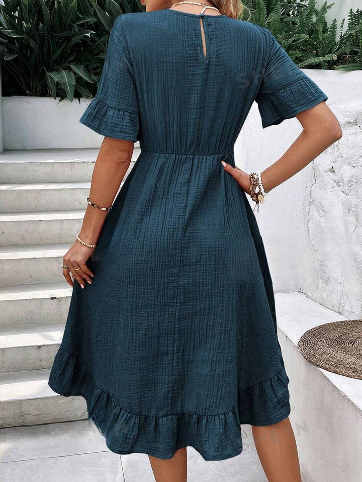 Brinley | Robe Midi à Manches Courtes Pour Femmes
