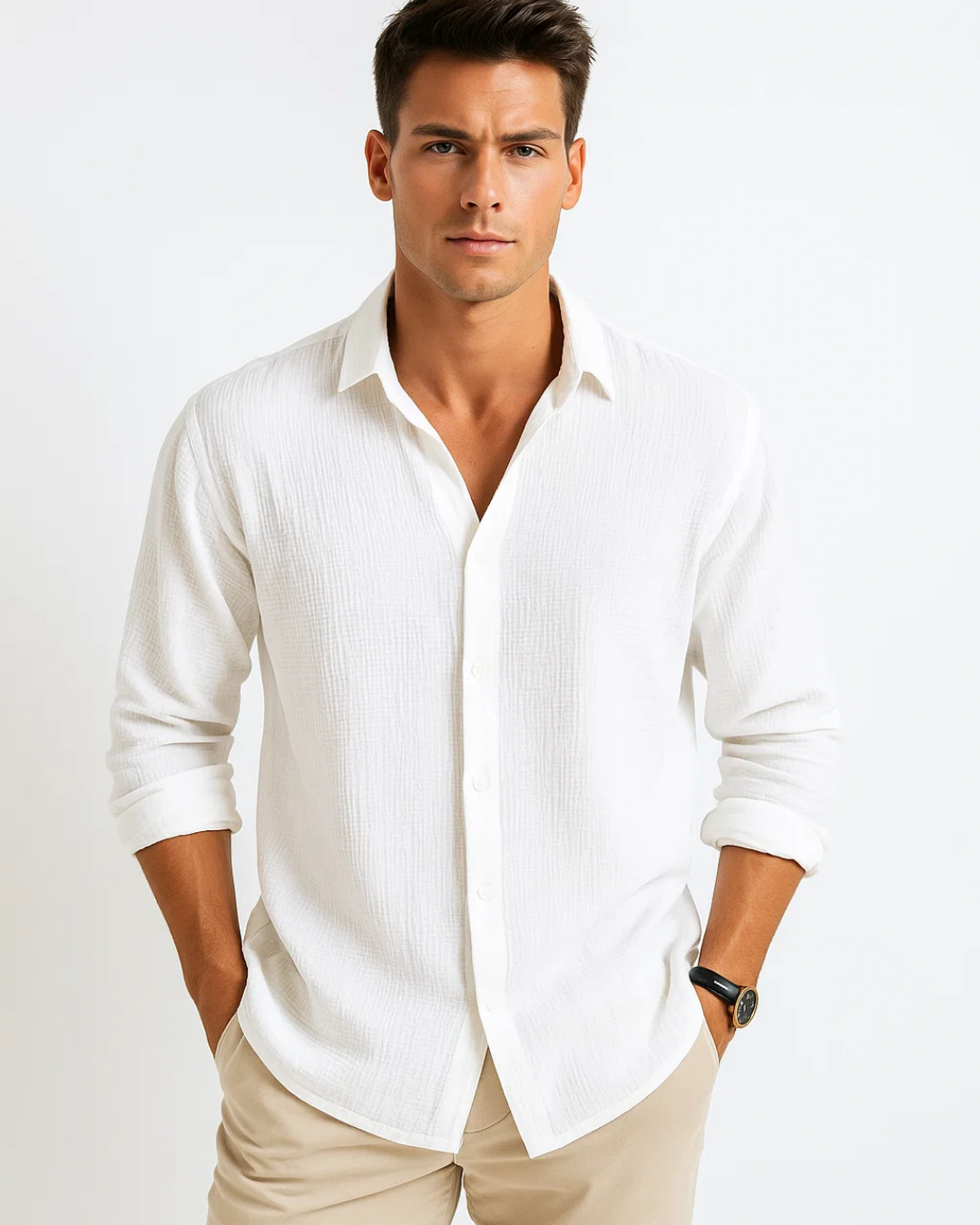 Ronel | Chemise Classique à Boutons Pour Hommes