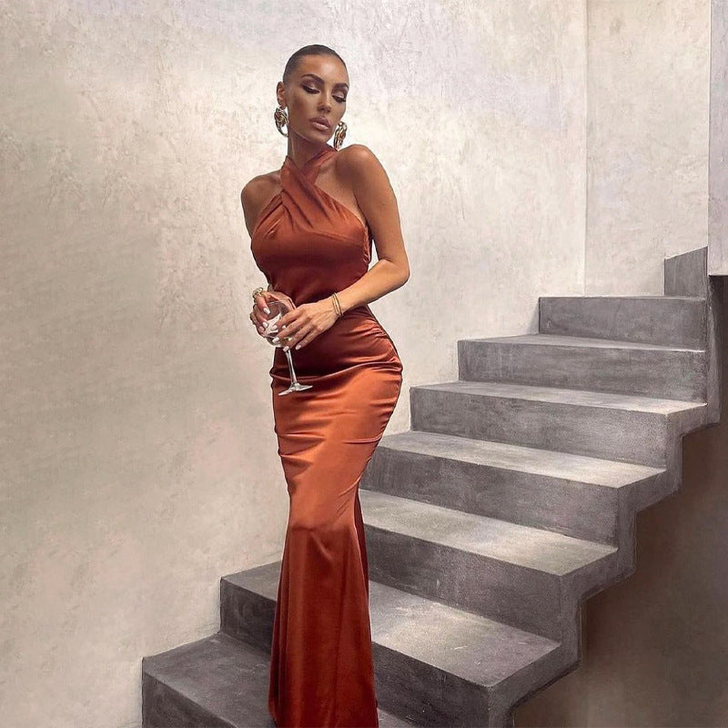 Clara | Robe Longue élégante à Dos Croisé
