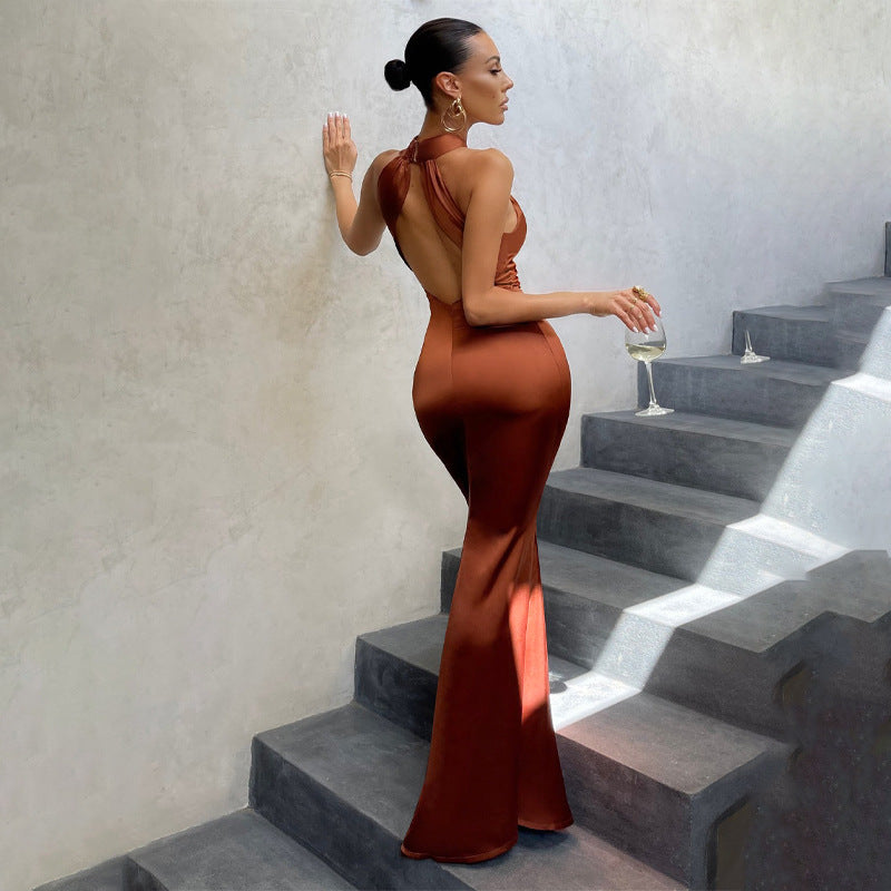 Clara | Robe Longue élégante à Dos Croisé