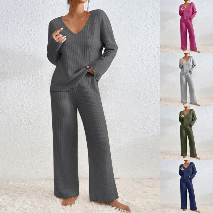 Lizzy | Détendu V-Cou Tricoté Ensemble Pour Femmes