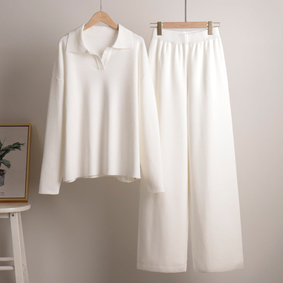 Aenid | Douillet Larges-Patte Pantalon & Polo Chandail Tenue