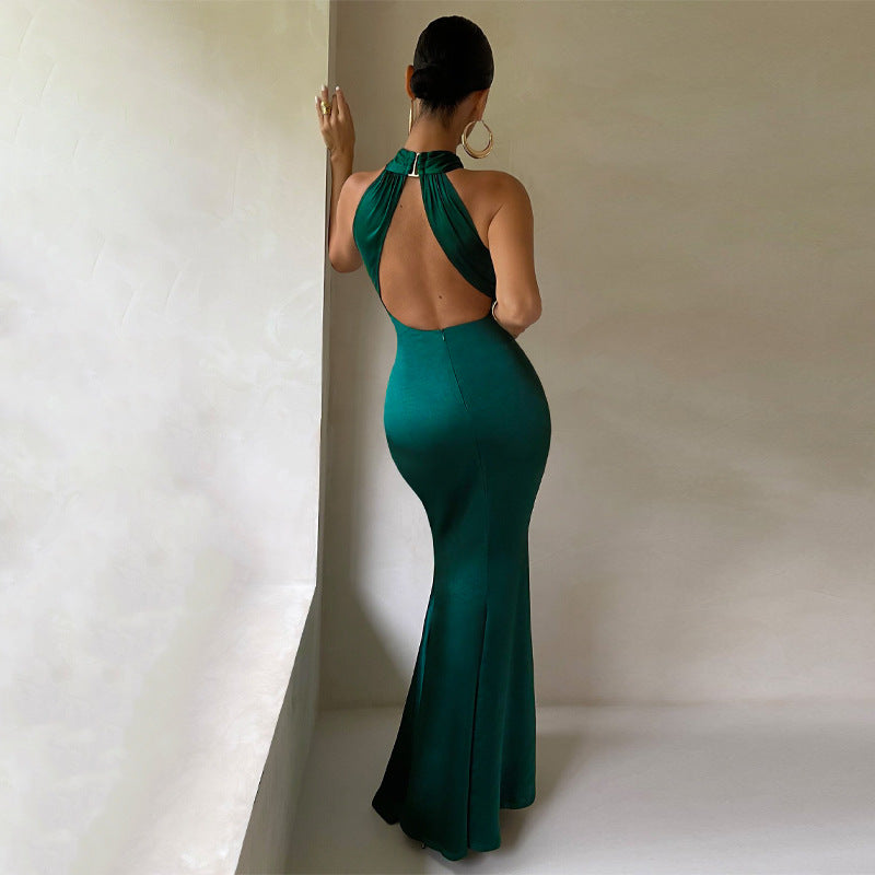 Clara | Robe Longue élégante à Dos Croisé