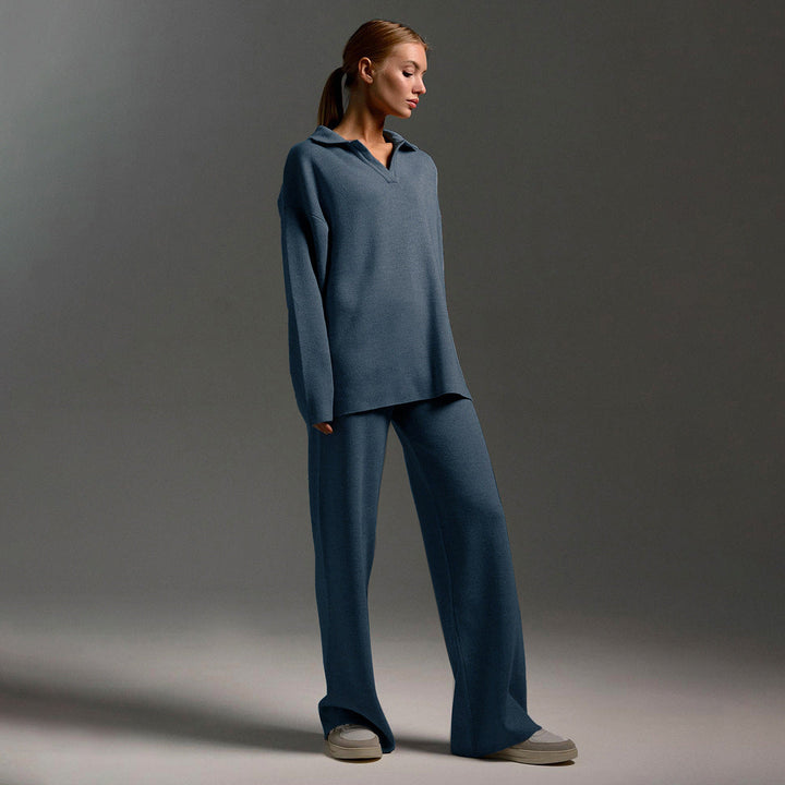 Aenid | Douillet Larges-Patte Pantalon & Polo Chandail Tenue