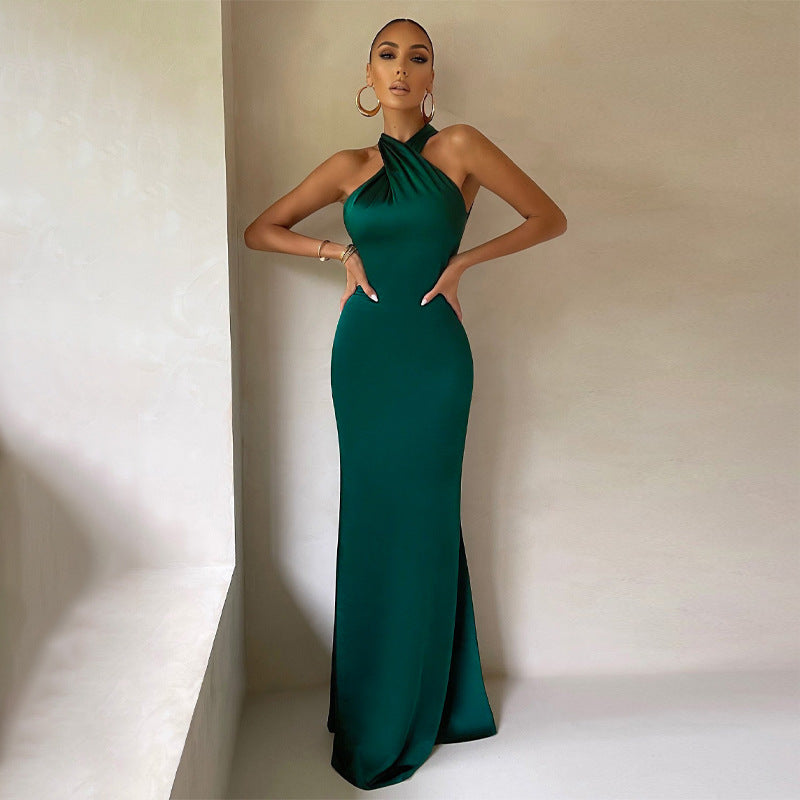 Clara | Robe Longue élégante à Dos Croisé