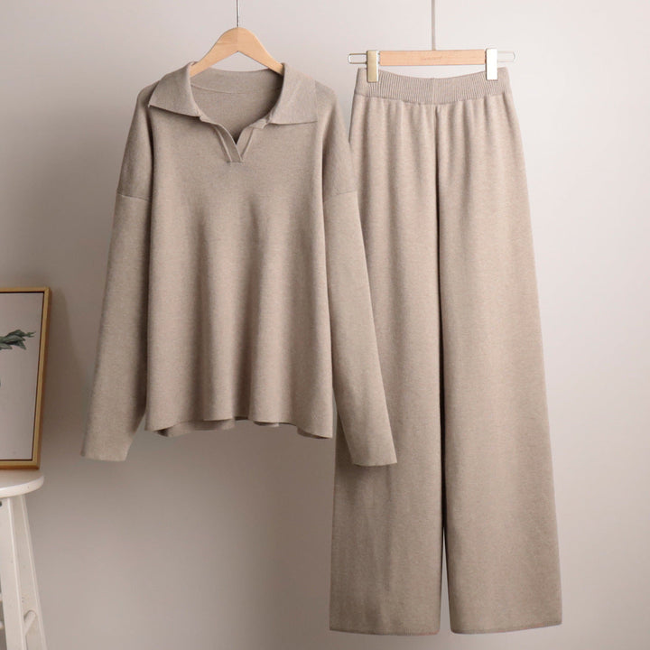 Aenid | Douillet Larges-Patte Pantalon & Polo Chandail Tenue
