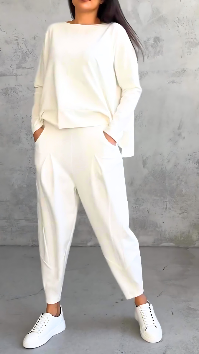 Chloe | Top à Manches Longues et Pantalon Ensemble