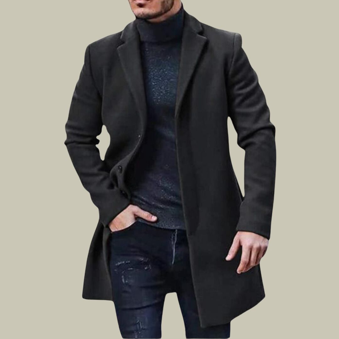 Sebastian | Hommes Classique Longues Manteau Pour Sophistiqué Style